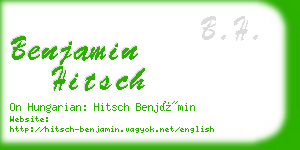 benjamin hitsch business card